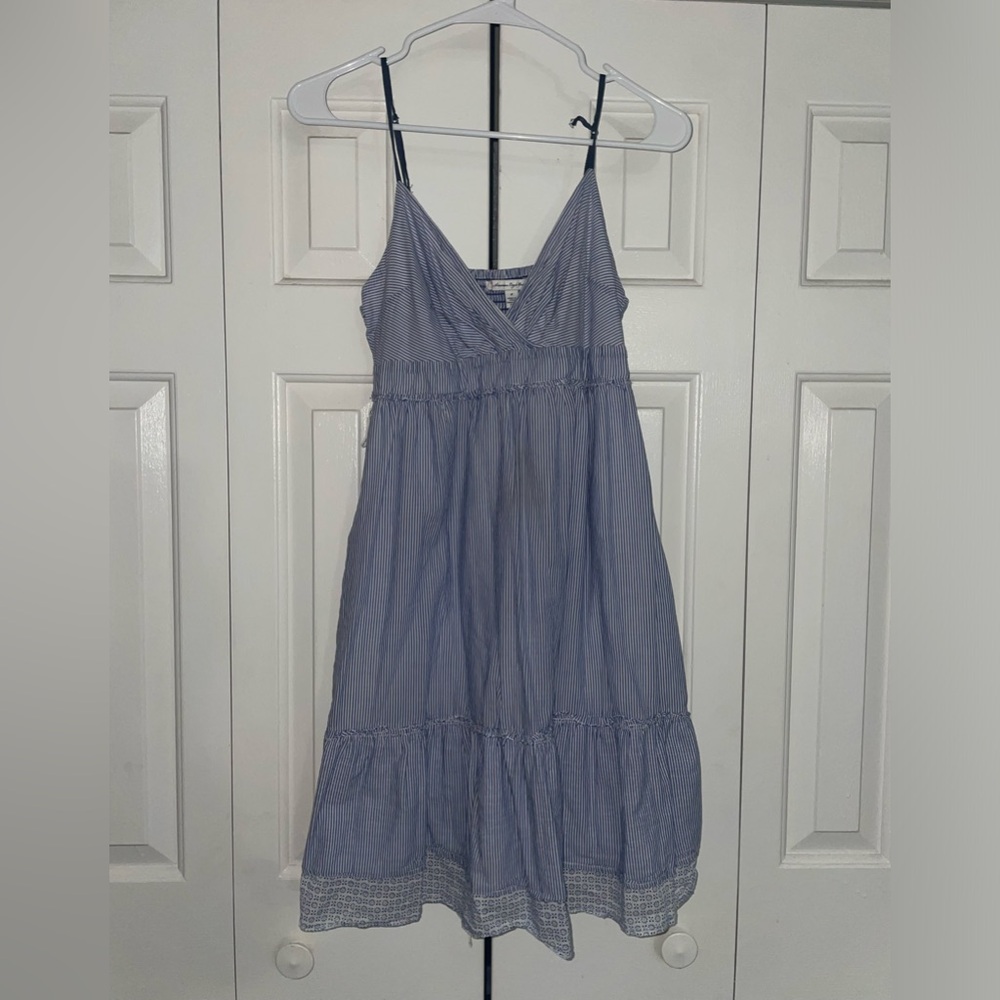 American Eagle blue striped babydoll dress! Size 8